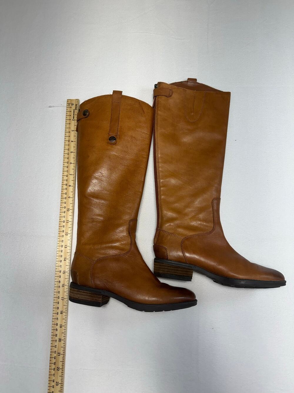 Equestrian western riding boots knee high sam Edelman size 5 tan leather boot A3